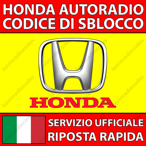 Honda radio codice di - radio,