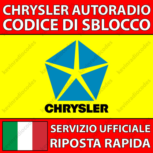 Chrysler radio codice - radio, di