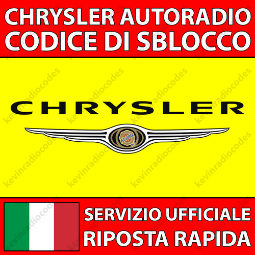 Chrysler radio codice di - ✅chrysler,
