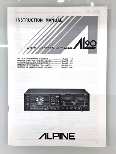 Alpine cassette tape - al-90,
